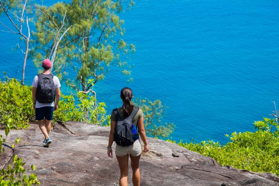 From Mahe: Guided Nature Trail Walk to Anse Major Beach - Island views across the water