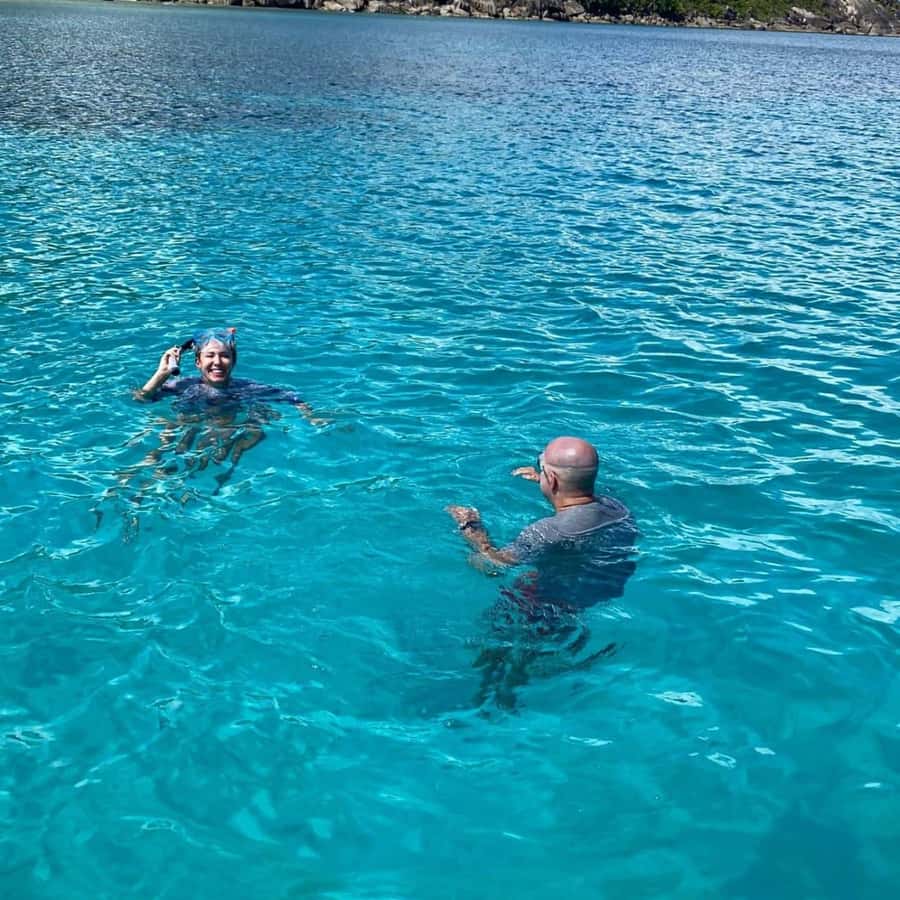Glassbottom boat & Crystalkayak SteAnneMarinePark Snorkeling - The first snorkeling stop in Ste Anne Marine Park